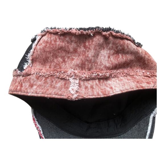 Urban Outfitters NWOT Timeless Modern Denim Patchwork Raw Edge Detail Cabbie Hat - Picture 6 of 15